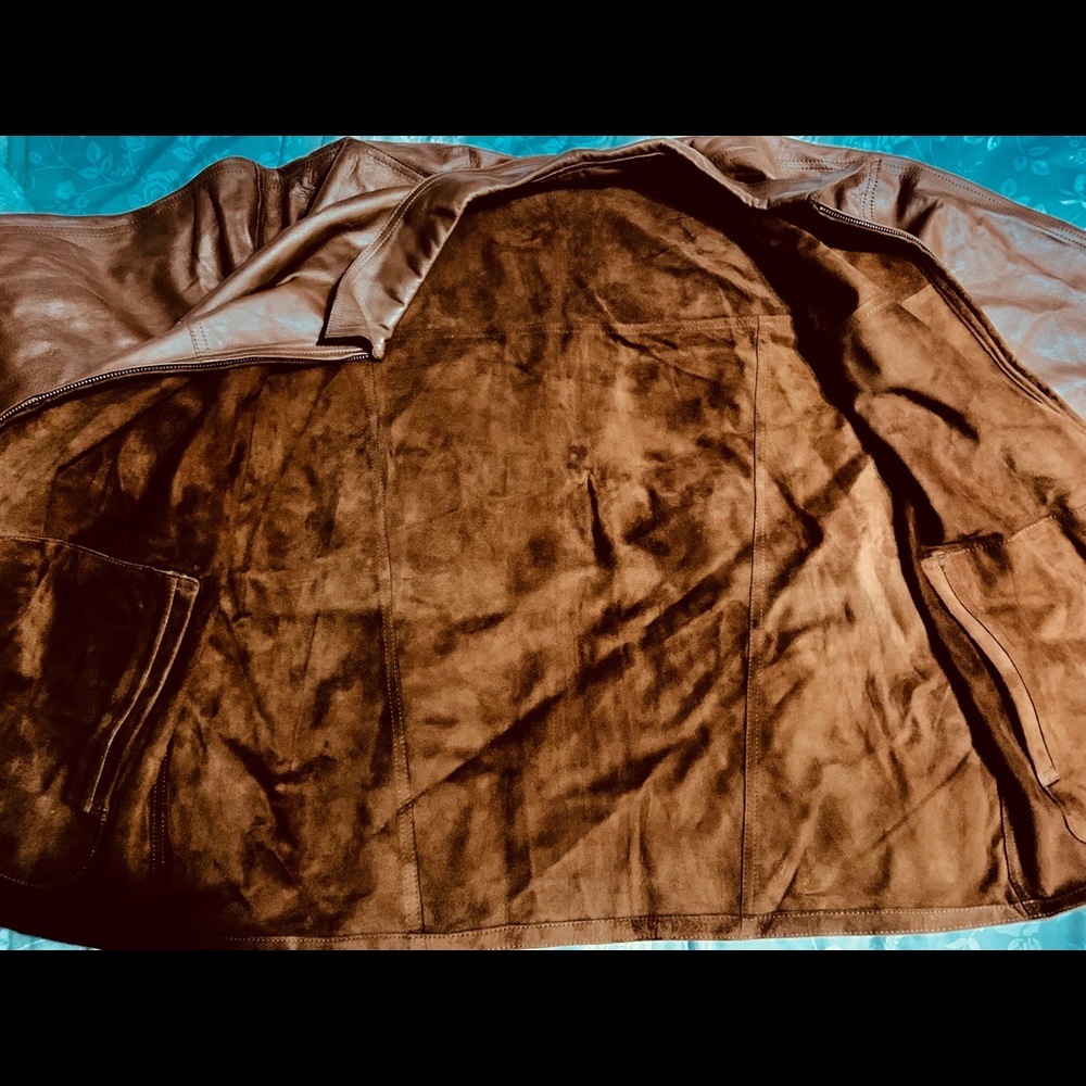Men luxury Fine leather Reversible Jacket